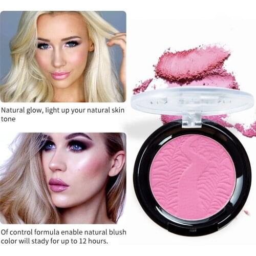 HANDAIYAN face makeup bronzer powder dark red blush palette cheek 3D face tool waterproof long lasting contour blusher HF129