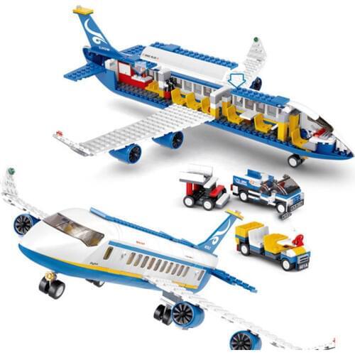 Small Size DIY Figures Bricks Toys City Airplane Building Block Airplane Air Bus Blocks Sets Model Aircraft Planes Gifts