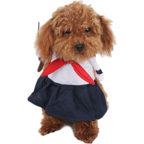 Dogs Costumes Schoolgirl Cosplay Suit Funny Party Holiday Apparel for Pets Dog Clothes disfraz perro S-XL Dropshipping Support