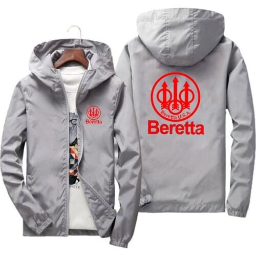 Autumn and spring new Beretta Firearms jacket mens windbreaker zipper hooded jungle mountain hunting M9 military style jacket
