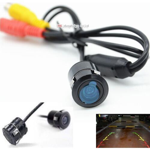 Mini CCD 18.5mm Car Wide Angle Security Reversing Parking Rear View Camera Cam with Drill , Free Shipping