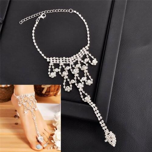 Fashion Crystal Barefoot Sandals Beach Chain Anklet Wedding Foot Anklet Women Jewelry