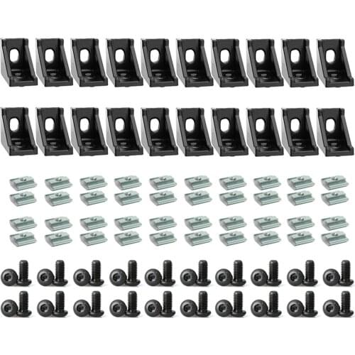 2020 2028 Series Aluminum Profile Connector Corner Brace Set, Aluminum Corner Bracket for 2020 Aluminum Extrusion Profile Rail