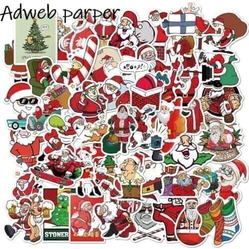 50 Pcs/pack Merry Christmas Stickers Scrapbooking DIY Craft Stickers Kawaii Stationery Stickers Planner Diary