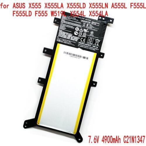 100% NEW Original 4900mAh C21N1347 battery For Asus K555 K555LD R556 R556L VM510 VM510L VM590 VM590L W519 W519L