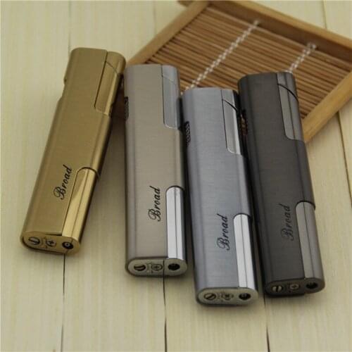 Reinstallable Windproof Electroplated Metal Straight-through Lighter Smoking Accessories for Weed Regalos Para Hombre Originales