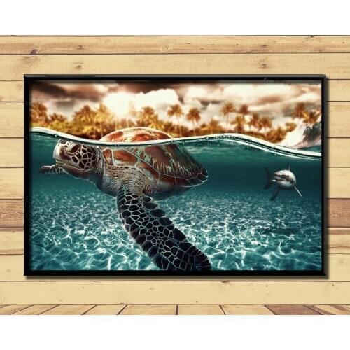 Shark Huge Strong Marine Animal (11) Wall Posters Prints Silk Art Painting For Home Wall Bedroom Decor