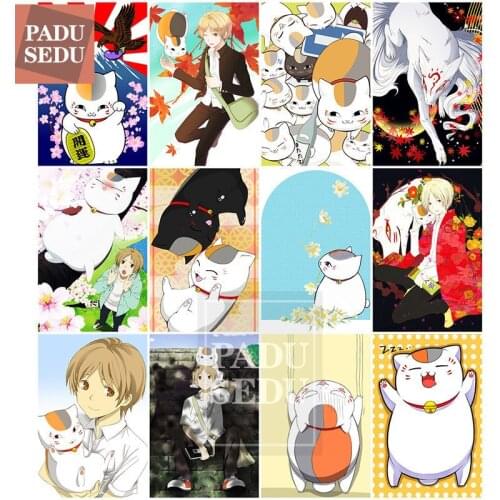 Anime Poster Natsume Yuujinchou Takashi Madara Diamond Painting Full Round Mosaic Embroidery Cross Stitch Kit Sale Decor Bedroom