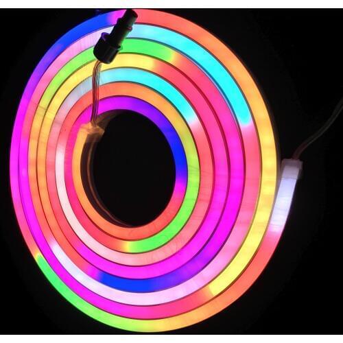 12mm*20mm size/Flat surface/5m long/60pixels/m/DC5V WS2812B/WS2811 addressable pixel rgb neon strip light;IP65 rated;72W