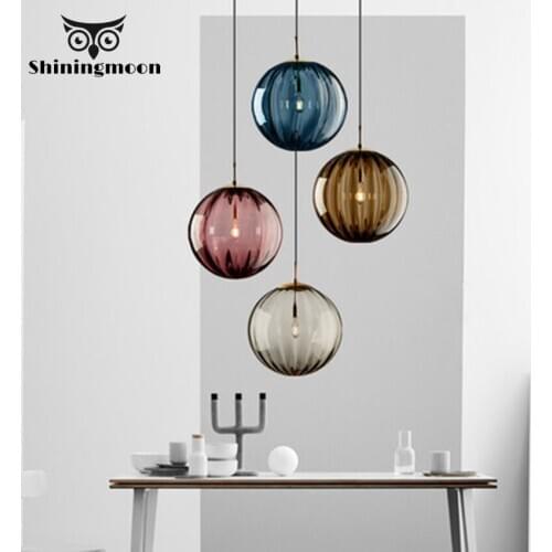 Nordic Luxury Glass LED Pendant Lights Modern Living Room Pendant Lamp Restaurant Kitchen Hanging Lamp Home Decor Light Fixtures