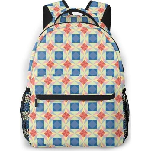 OLN Backpack Women Shoulder Bag For Teenage Girls Seamless Star Vector Pattern Bagpack Female Ladies School Backpack