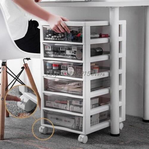Drawer Type File Storage Storage Cabinet, Removable Wheeled Nail Storage Box, Under-desk Dressing Table Finishing
