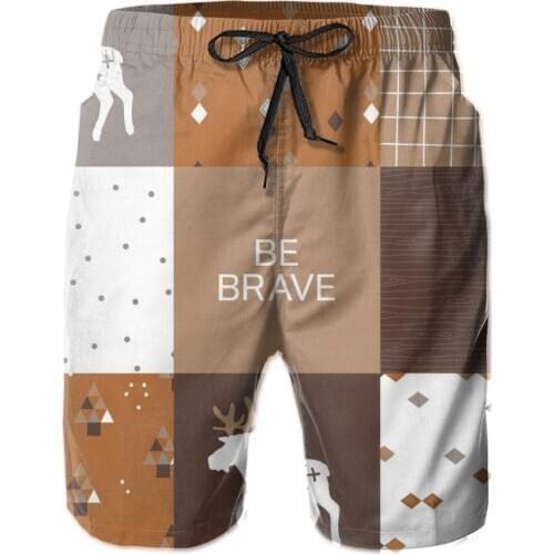 Scandinavian Deer Quick Dry Swimming Shorts For Men Swimwear Man Swimsuit Swim Trunks Summer Bathing Beach Wear