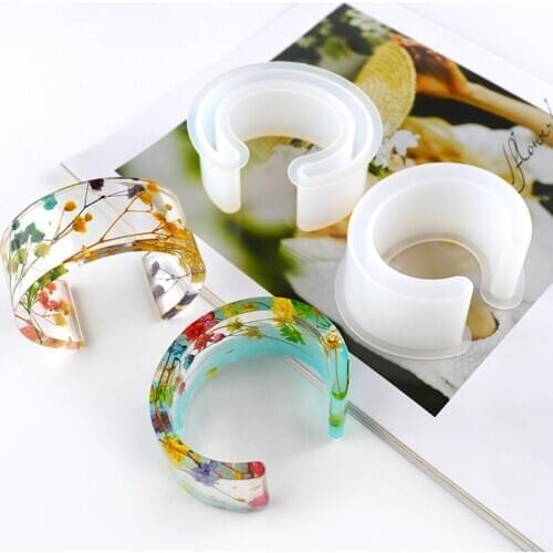 Silicone C-Shape Open Bracelet Mold Jewelry Making DIY Resin Epoxy Craft Mould Handmade DIY Making Ring Jewelry