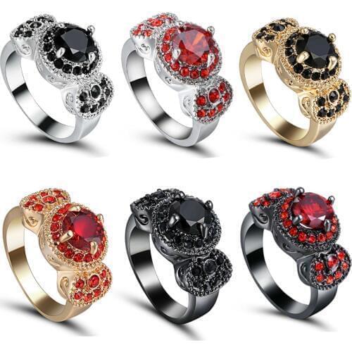 TianBo Fashion Elegant Weeding Rings for Women Top Quality AAA Cubic Zirconia Crystal Jewelry Gold-color Rings Wholesale Size 6