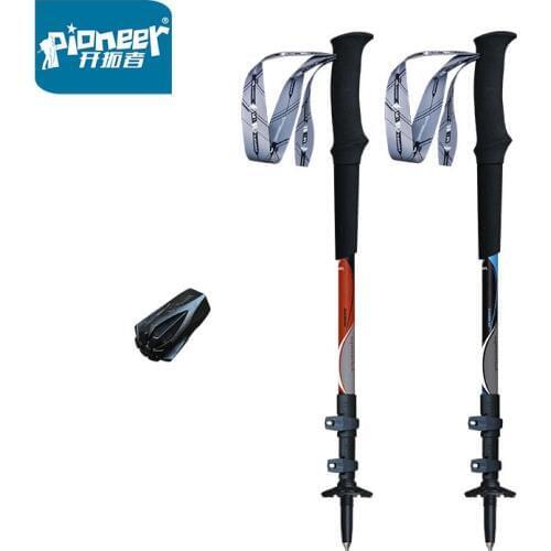 Walking Stick Carbon Fiber 3 Section 55-125cm adjustable External lock Mountain-climbing Crutch Outdoor Hiking Sirius 1 Series