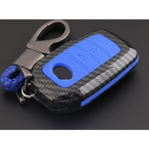 Carbon Fiber Remote Car Key Case Cover For Toyota Chr C-hr Land Cruiser 200 Avensis Auris Corolla 2&3 Buttons Key Chain Case