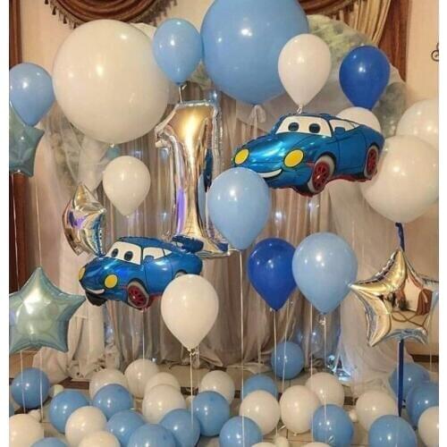 Baby Boy Girl Birthday Balloons Pink Blue White Latex Helium Balloon Baby Shower 1th Birthday Party Decorations Kids Gifts Ball