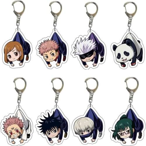 Jujutsu Kaisen Acrylic Keychain Cartoon Figure Yuji Itadori Kugisaki Nobara Anime Cosplay Pendent Key Ring Jewelry