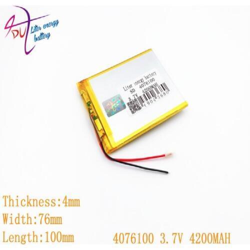 1pcs/lot 4076100 3.7V 4200mah tablet battery with Protection Board For PDA Tablet PCs Digital Products