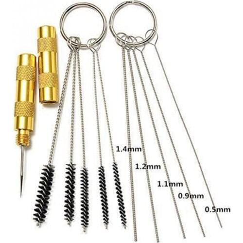 11Pcs/Set Airbrush Spray Gun Cleaning Repair Tool Kit Nozzle Stainless Steel Needle Brush