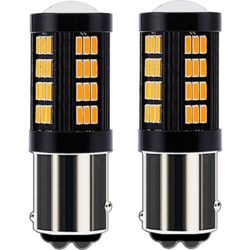 2PCS 1157 P21/5W BAY15D 1200LM Super Bright LED Car Turn Signal Brake Light Tail Lamp Auto Rear Fog Bulb White Red Yellow Amber