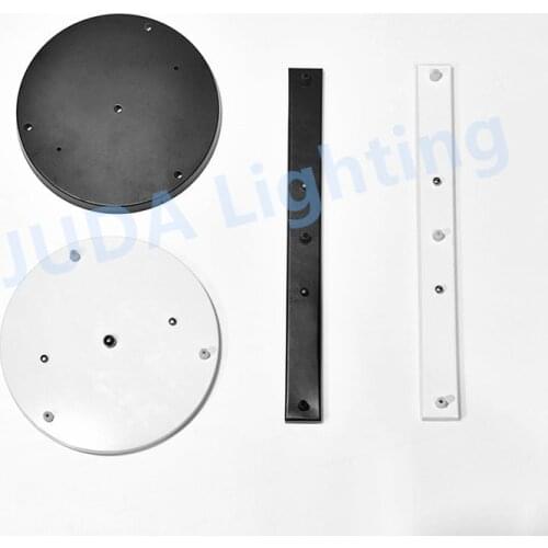 3 heads 24cm ceiling rose 50cm bar ceiling canopy for chandeliers led tube bulb pendant light black white chrome E27 lamp base