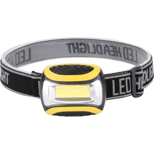 3 Mode LED COB Headlight Lamp Fishing Outdoor Camping Riding Light PVC Headlamp Head Frontal Torch by 3 AAA Battery