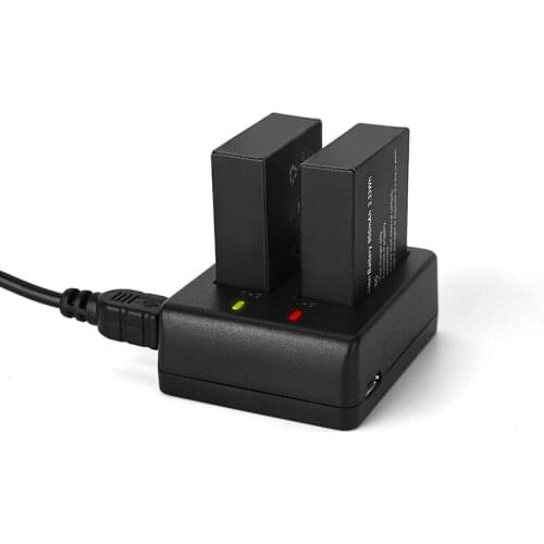 4Pcs 3.7V 900mAh Li-ion Battery +Dual Battery Charger For EKEN H9 H9R H3R H8R H8PRO H8 SJ4000 SJ5000 M10 Action Camera Batteria