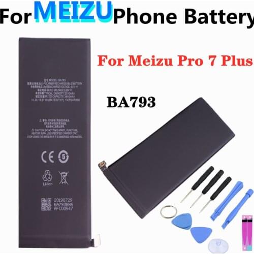 BA793 Battery 3510mAh For Meizu Pro 7 Plus M793Q M793M M793H Smartphone Battery High Capacity Phone Replacement Batteries + Tool