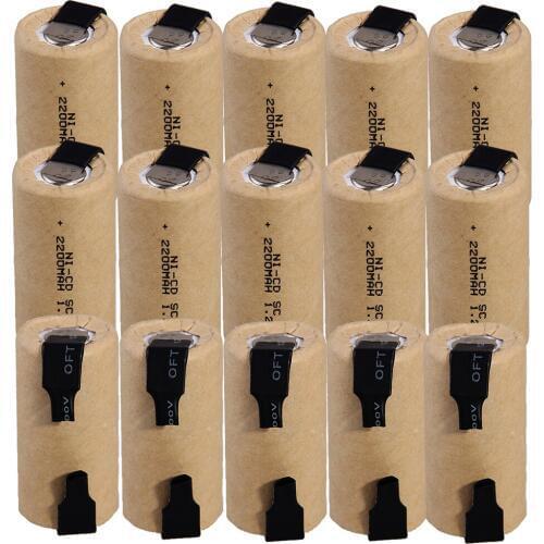 15 pcs a set SC battery 1.2v 2200mah nicd batteries for power tools for hitachi for electric screwdrivers for makita
