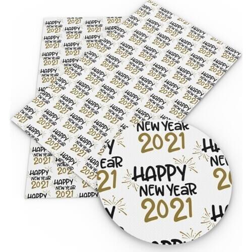 David accessories 20*33cm Christmas Printed Faux Synthetic Leather For Bow-knot bags Wallet Phone Cover Scrapbook DIY,1Yc12423