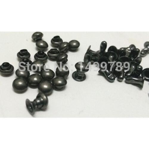 DIY200Sets 4mm Accessories Antique Silver Mushroom Rivets Leather Craft Punk Studs Shipping Free