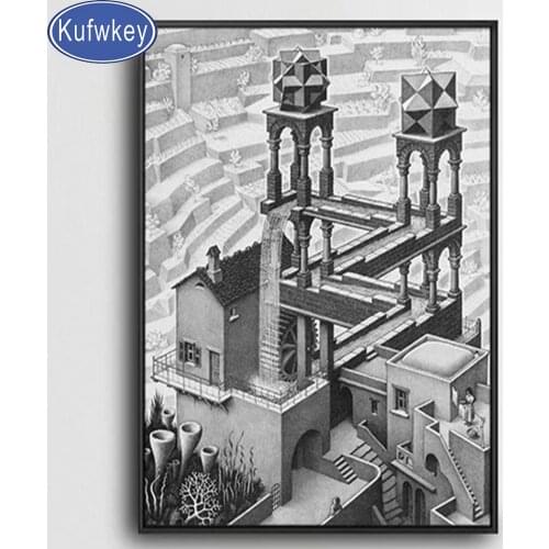 Escher Surreal Geometric Diamond Painting Full Cross Stitch Kits Artwork Canvas Art Picture Abstract Decorative Home Decor