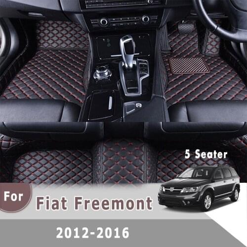 RHD Car Floor Mats For Fiat Freemont 2016 2015 2014 2013 2012 (5 Seats) Leather Carpets Custom Auto Accessories Decoration Cover
