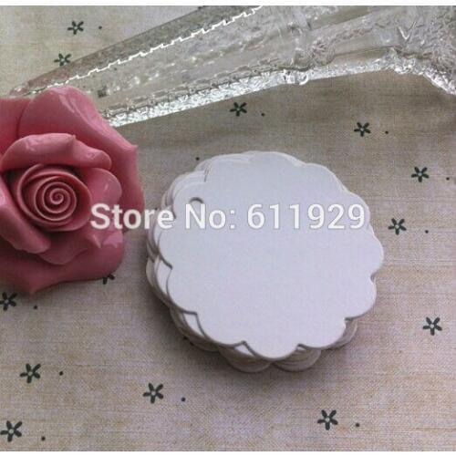 Free shipping 400 pcs a lot dia.6cm blank white round paper tag/cake gift price tags/clothing hang tags/DIY tags/cards