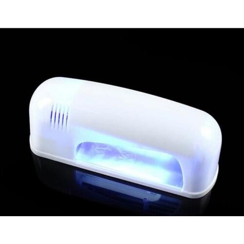 Free shipping 9W White Nail Art UV Gel Curing Lamp Dryer Light EU PLUG manicure tool