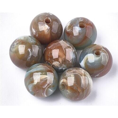 500g Imitation Gemstone Style Acrylic Round Beads 20mm 30mm for jewelry making DIY Bracelet Necklace Accessories Decor Crafts