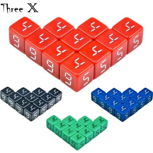 Clock Digital Dice Set 10 Pcs 16mm D6 Standard Cube Perfect for Board & and Casino Games
