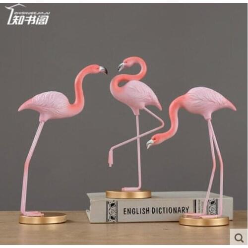 Flamingos furnishing a creative Nordic household style decorations lovely animals wealth shop gift sitting room porch household