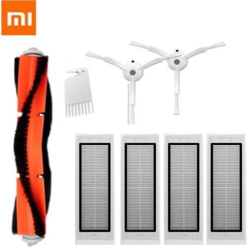 8pcs HEPA Filter Main Brushes Side Brushes for Xiaomi Mi 1S Robot Vacuum Cleaner Accessories Kit for Roborock S50 S51 S6
