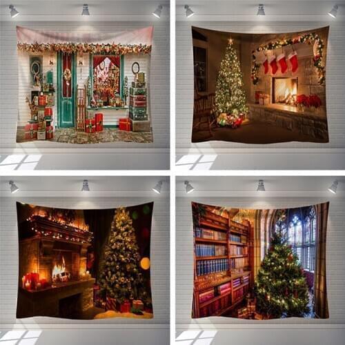 Tapestry Christmas Tree Wall Hanging Christmas Fireplace For Home Deco Tapestries Christmas Tree Large Size Tapestries 2020