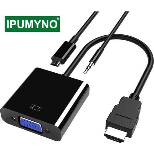 Hdmi Cable to VGA PS4 TV Box PC aux Audio Cable Displayport Converter mini Projector Television MonitorProjetor Extender Adapter
