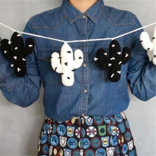 Crochet Cactus Garlands Kids Room Walln Decorations Nursery Baby Shower Gifts Farmhouse Style Wall Hanging Christmas Gift