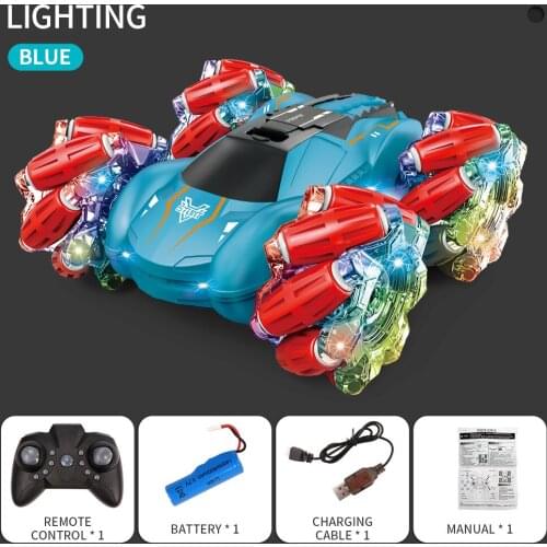 RC Car 4WD Radio Control Stunt Car Off-Road Vehicle Drift RC Toys With Light & Music