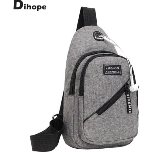Fashion Men Chest Bags Solid Multi-pocket Male Crossbody Shoulder Bag Oxford Waist Pack Multi-function Travel Outdoor Package