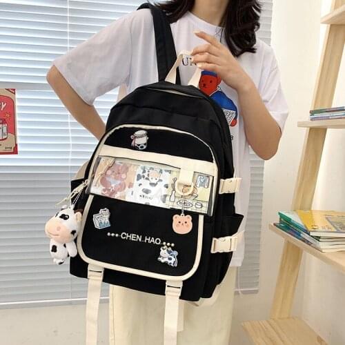 Summer fashion Womens Backpack Japanese Style Large Capacity School bag For Girls Nylon Waterproof And Anti-theft Travel Bags