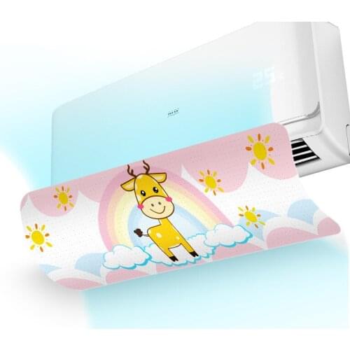 Cartoon Air Conditioner Covers Wind Deflector Adjustable Baffle Shield Household Air Conditioning Tools Cute Deer Air Deflectors
