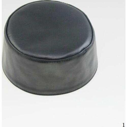 Islam Moslim Prayer Hat Arabic Cap for Man Skullcap Headgear Islam Koofi Musulman Islamic Goods Kufi Beanies Leather Black