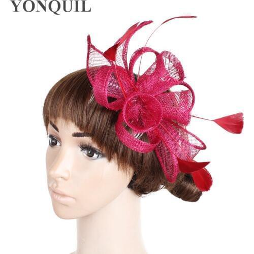 Charming New Fashion Wedding Hair Fascinators Hats Fancy Feather Accessories On Headbands For Church Cocktail Headwear SYF231